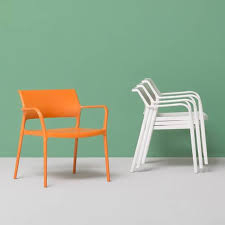 Кресло пластиковое PEDRALI Ara Lounge стеклопластик оранжевый Фото 8