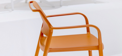 Кресло пластиковое PEDRALI Ara Lounge стеклопластик оранжевый Фото 7