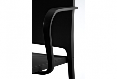 Кресло пластиковое PEDRALI Mya алюминий, стеклопластик черный Фото 4