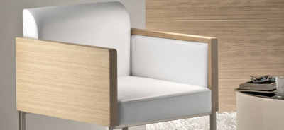 Кресло деревянное мягкое PEDRALI Box Lounge сталь, дуб, ткань Фото 6