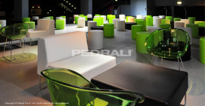 Кресло прозрачное на полозьях PEDRALI Gliss сталь, поликарбонат зеленый Фото 10