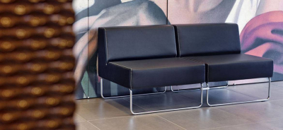 Софа модульная PEDRALI Host Lounge сталь, полиэтилен черный Фото 4