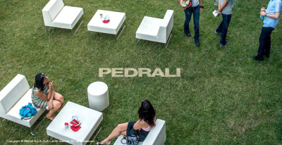 Пуф модульный PEDRALI Host Lounge сталь, полиэтилен белый Фото 7