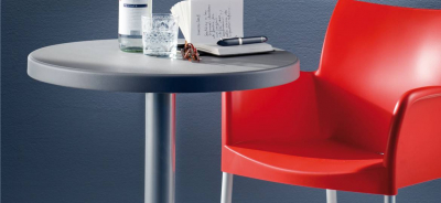 Кресло пластиковое PEDRALI Ice алюминий, стеклопластик красный Фото 15