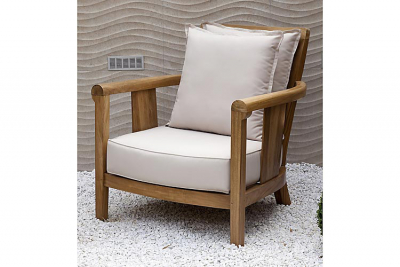 Кресло деревянное с подушками Giardino Di Legno Saint Laurent тик, акрил Фото 10