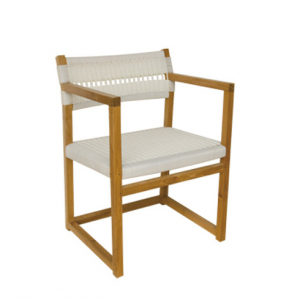 Кресло плетеное деревянное Giardino Di Legno Emily тик, искусственный ротанг коричневый, прозрачный Фото 9