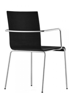 Кресло пластиковое PEDRALI Kuadra XL сталь, технополимер красный Фото 5