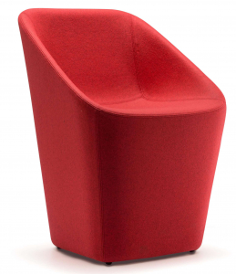 Кресло мягкое PEDRALI Log сталь, ткань красный Фото 3