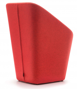 Кресло мягкое PEDRALI Log сталь, ткань красный Фото 4