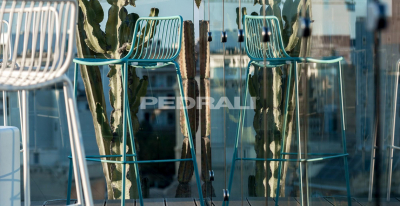 Стул металлический барный PEDRALI Nolita сталь зеленый шалфей Фото 8