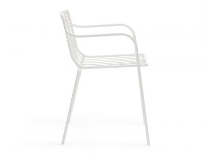 Кресло металлическое PEDRALI Nolita сталь белый Фото 6