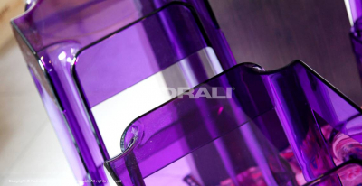 Табурет барный прозрачный PEDRALI Rubik поликарбонат фиолетовый Фото 6