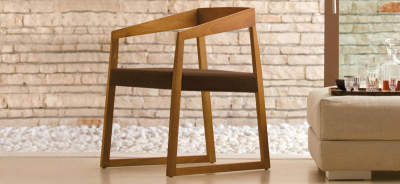 Кресло деревянное мягкое PEDRALI Sign дуб, ткань Фото 24