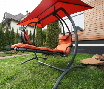 Двойное подвесное кресло-качели Besta Fiesta Luna Consept алюминий, текстилен оранжевый Фото 2