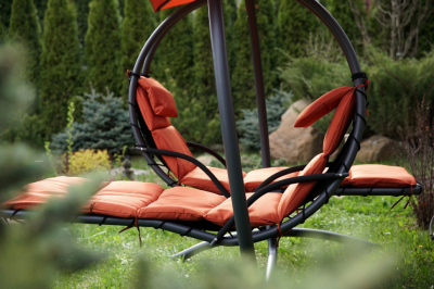 Двойное подвесное кресло-качели Besta Fiesta Luna Consept алюминий, текстилен оранжевый Фото 5