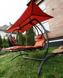 Двойное подвесное кресло-качели Besta Fiesta Luna Consept алюминий, текстилен оранжевый Фото 4