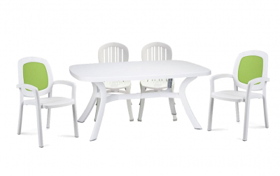 Комплект пластиковой мебели Nardi пластик белый, зеленый Фото 1