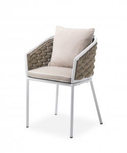 Подушка на спинку для кресла RosaDesign Manhattan ткань бежевый, белый Фото 1