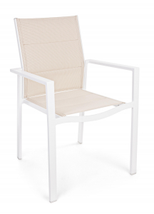 Кресло металлическое текстиленовое Garden Relax Terry алюминий, текстилен белый Фото 2