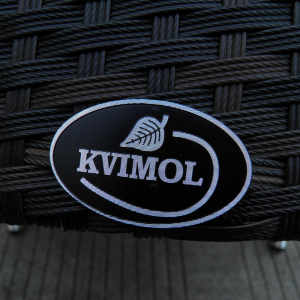 Кресло плетеное с подушкой KVIMOL КМ-0317 сталь, искусственный ротанг, полиэстер черный Фото 2