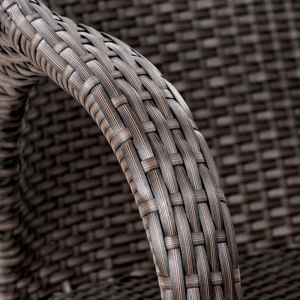 Комплект плетеной мебели Afina искусственный ротанг, стекло, сталь коричневый Фото 4
