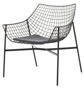 Лаунж-кресло металлическое с подушкой Varaschin Summerset сталь, ткань Фото 1