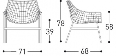 Лаунж-кресло металлическое с подушкой Varaschin Summerset сталь, ткань Фото 10