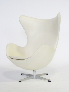 Кресло дизайнерское мягкое Beon Egg хромированная сталь, экокожа белый Фото 9