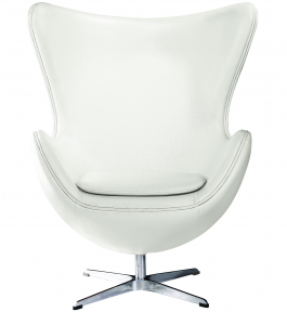 Кресло дизайнерское мягкое Beon Egg хромированная сталь, экокожа белый Фото 1