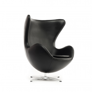 Кресло дизайнерское мягкое Beon Egg хромированная сталь, экокожа черный Фото 7