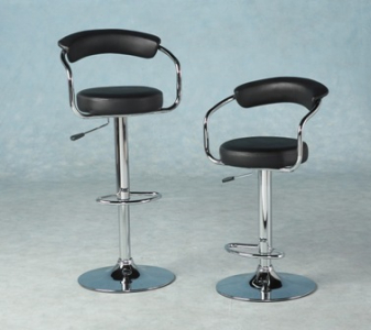 Барный стул мягкий Beon Angle хромированная сталь, экокожа черный Фото 2