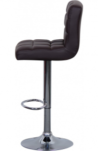 Барный стул мягкий Beon Kruger хромированная сталь, экокожа черный Фото 3
