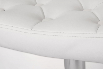 Барный стул мягкий Beon Tiesto хромированный металл, экокожа белый Фото 3
