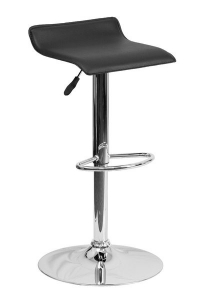 Барный стул мягкий Beon Provence хромированная сталь, экокожа черный Фото 1