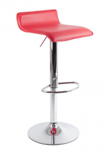 Барный стул мягкий Beon Provence хромированная сталь, экокожа красный Фото 1