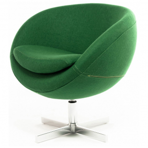 Кресло дизайнерское Beon Planet хромированный металл, кашемир зеленый Фото 2