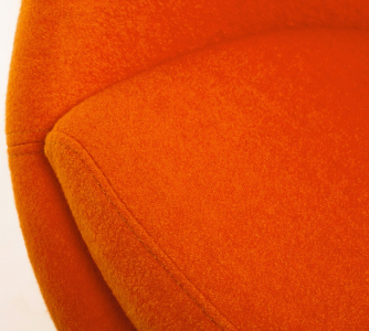 Кресло дизайнерское Beon Planet хромированный металл, кашемир оранжевый Фото 4