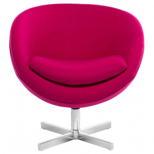 Кресло дизайнерское Beon Planet хромированный металл, кашемир малиновый Фото 1