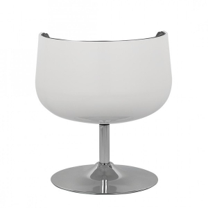 Кресло пластиковое мягкое Beon Cup Cognac хромированный металл, пластик, экокожа белый, черный Фото 4