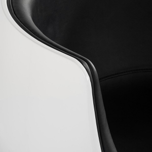 Кресло пластиковое мягкое Beon Cup Cognac хромированный металл, пластик, экокожа белый, черный Фото 7
