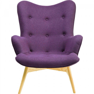 Кресло дизайнерское Beon Angel дерево, кашемир пурпурный Фото 4