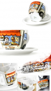 Кофейные пары для капучино Ancap Edex фарфор деколь Mercatini Фото 4