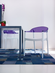 Кресло пластиковое Siesta Contract Carmen стеклопластик, поликарбонат белый, фиолетовый Фото 6