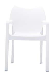 Кресло пластиковое Siesta Contract Diva стеклопластик белый Фото 5