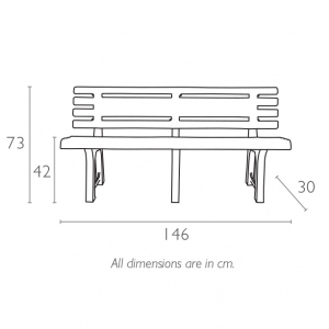 Скамья пластиковая Siesta Garden Flora Bench пластик белый Фото 2