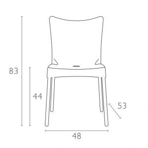 Стул пластиковый Siesta Contract Juliette алюминий, полипропилен белый Фото 2