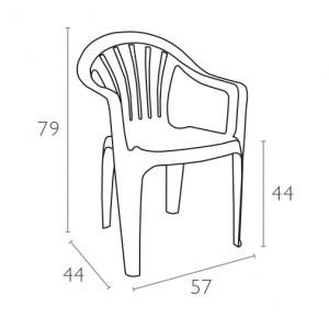 Кресло пластиковое Siesta Garden Manolya пластик белый Фото 2