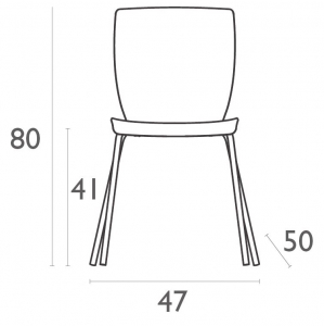 Стул пластиковый Siesta Contract Mio сталь, полипропилен белый Фото 2