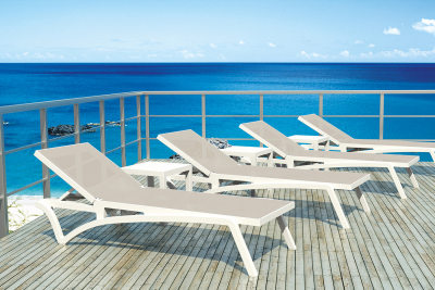 Столик пластиковый для лежака Siesta Contract Ocean Side Table пластик белый Фото 7