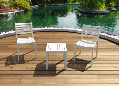 Столик пластиковый для лежака Siesta Contract Ocean Side Table пластик белый Фото 5